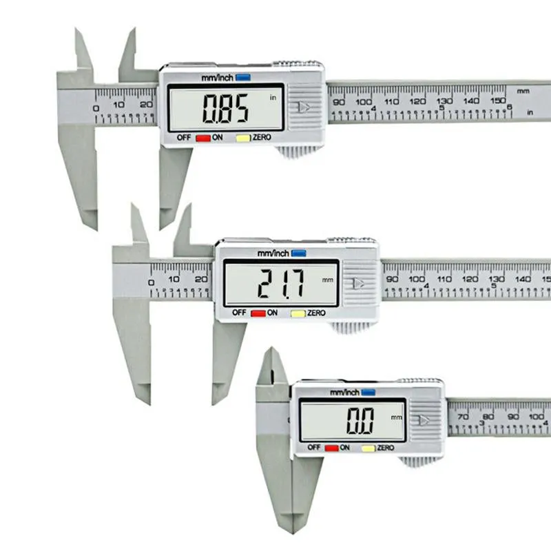 1 PC New 0-150mm 6inch LCD Digital Electronic Carbon Fiber Vernier Caliper Gauge Micrometer Measuring Tool VEP33