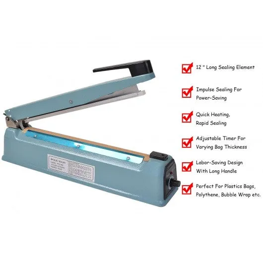 12" Heat Sealing Hand Impulse Sealer Machine