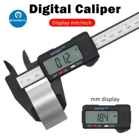 150mm Electronic Digital Caliper Carbon Fiber Dial Vernier Caliper Gauge