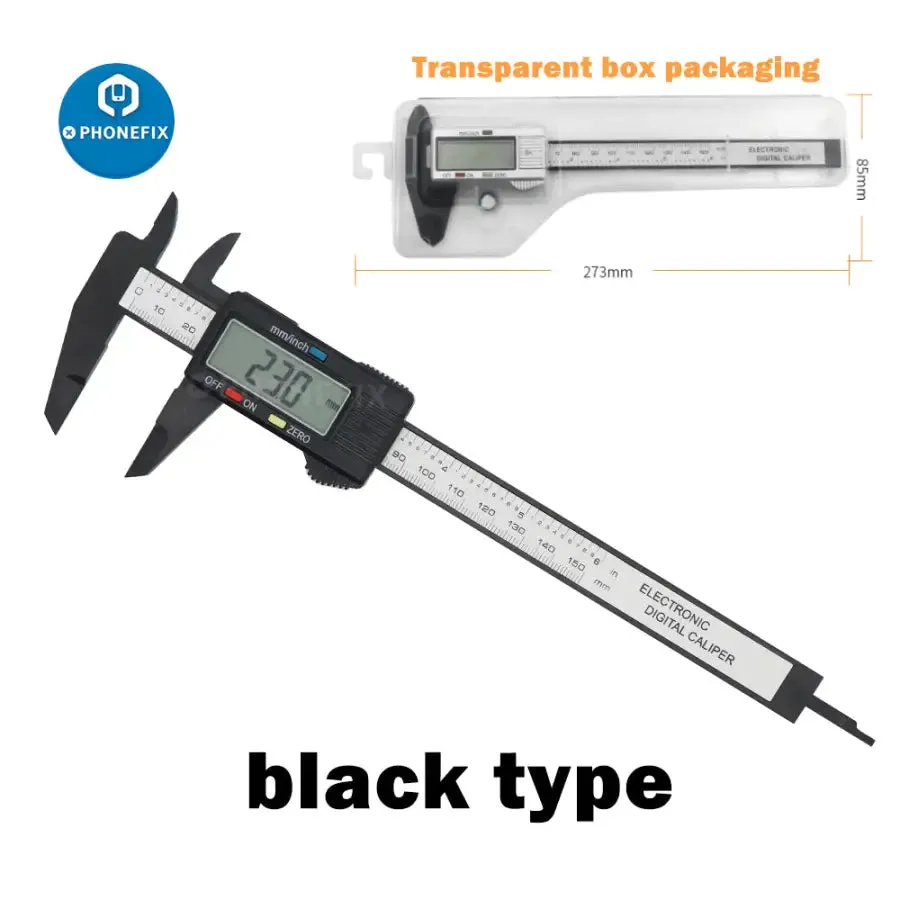 150mm Electronic Digital Caliper Carbon Fiber Dial Vernier Caliper Gauge