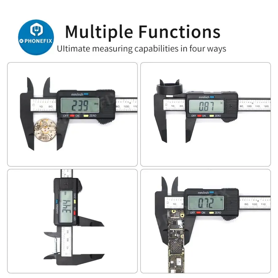 150mm Electronic Digital Caliper Carbon Fiber Dial Vernier Caliper Gauge