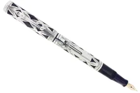 1920S WATERMAN 452 STERLING BASKETWEAVE OVERLAY FOUNTAIN PEN XF-BB NIB RESTORED