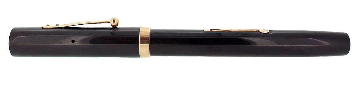 1920S WATERMAN #52 BLACK SMOOTH HARD RUBBER FOUNTAIN PEN RESTORED