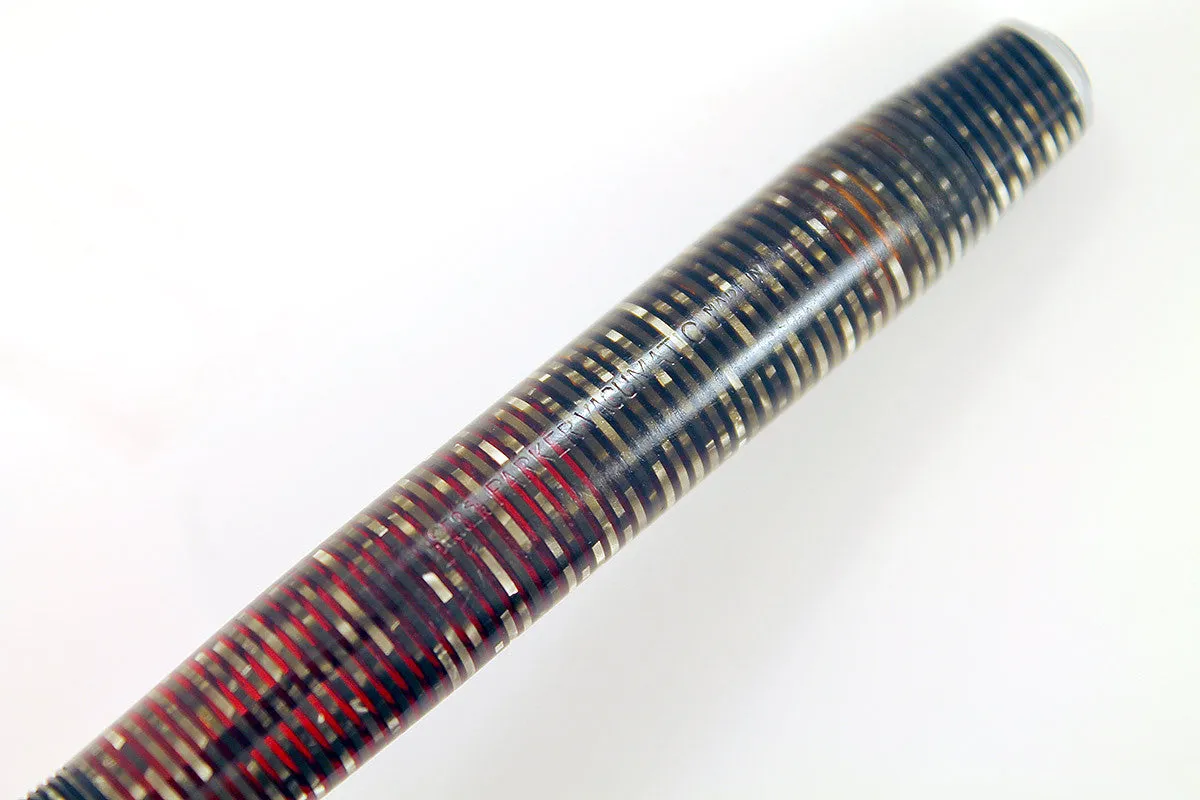 1933 PARKER GRAY PEARL DOUBLE JEWEL VACUMATIC FOUNTAIN PEN RESTORED