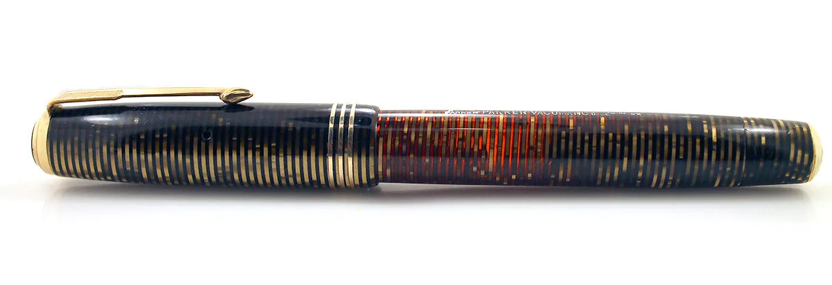 1937 PARKER GOLDEN PEARL DJ VACUMATIC FOUNTAIN PEN HIGH FLEX F-BBB  NIB RESTORED