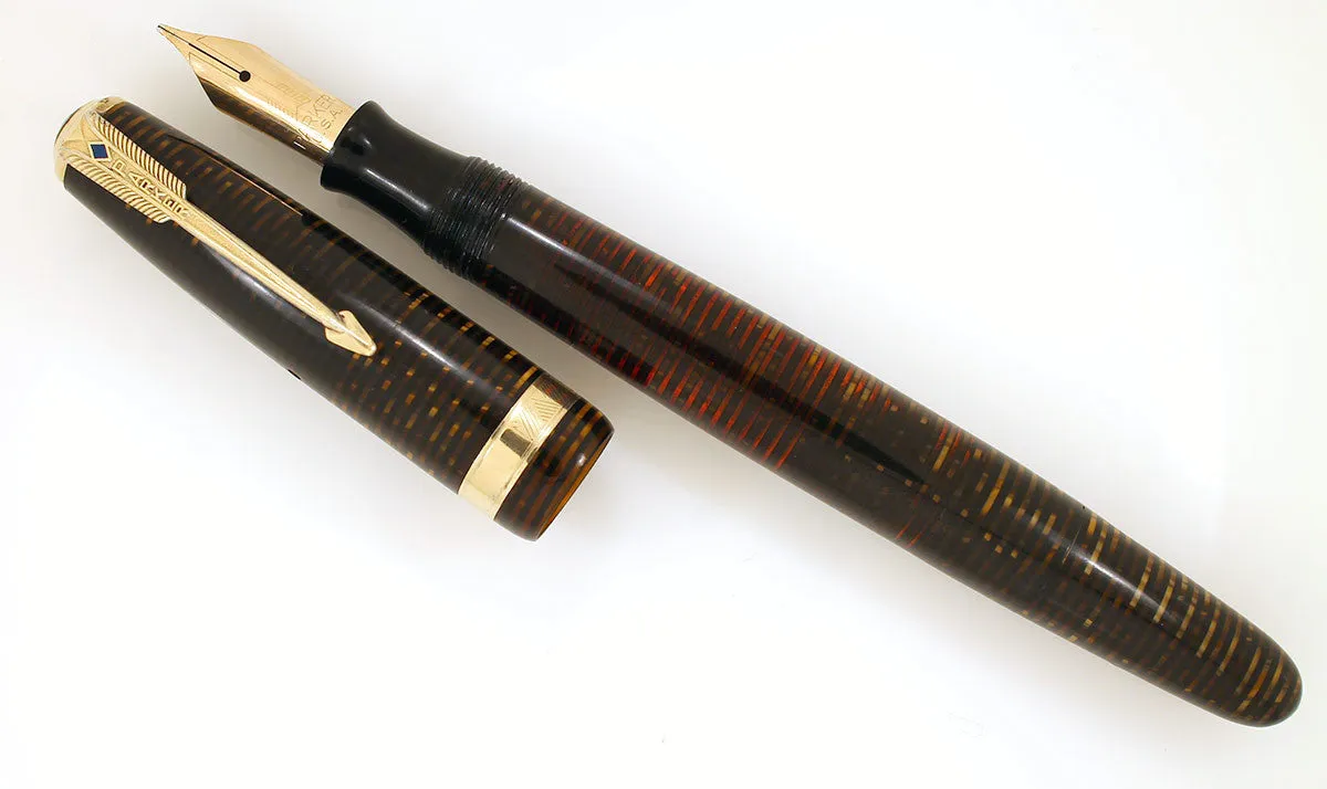 1944 PARKER GOLDEN PEARL VACUMATIC FOUNTAIN PEN & PENCIL SET RESTORED