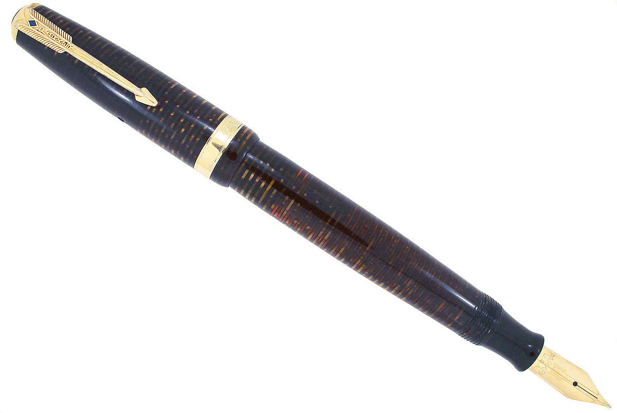 1944 PARKER GOLDEN PEARL VACUMATIC FOUNTAIN PEN & PENCIL SET RESTORED