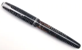 1947 PARKER SILVER PEARL VACUMATIC MAJOR FOUNTAIN PEN F to BB FLEX NIB RESTORED