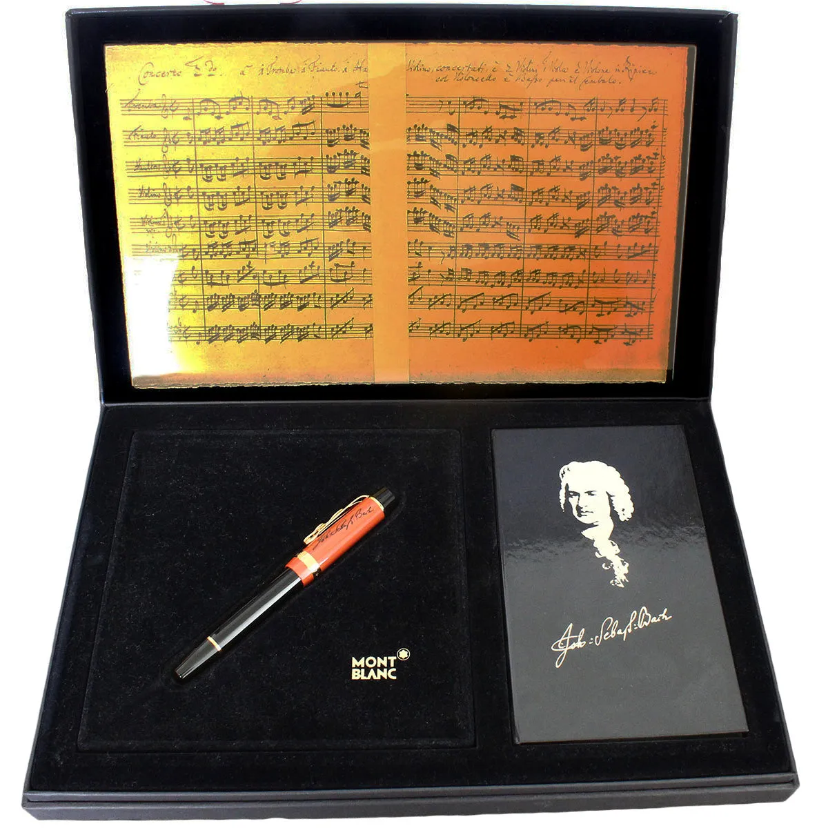 2001 MONTBLANC JOHANN SEBASTIAN BACH LIMITED EDITION 18K MED NIB FOUNTAIN PEN NEW IN BOX