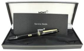 2001 MONTBLANC MEISTERSTUCK N°145 GOLD TRIM CLASSIQUE MEDIUM NIB FOUNTAIN PEN STICKERED