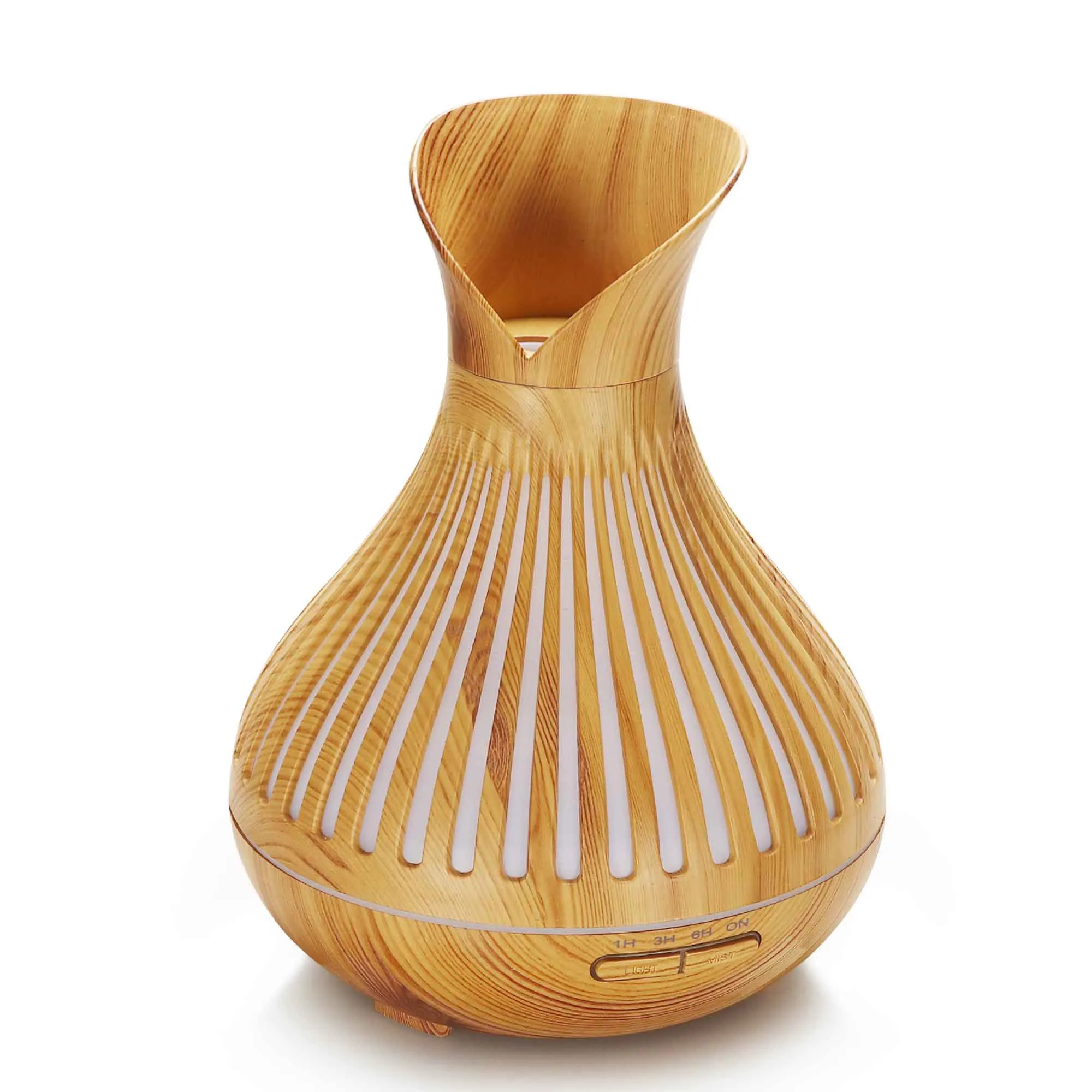 500ml Wood Grain Ultrasonic Diffuser with Remote & LED Lights