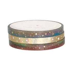 5mm set of 3 WASHI - COSMIC Sunset Galaxy SHOOTING Star