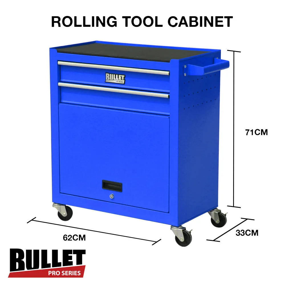 622pc Tool Cabinet Rolling Chest, Steel Drawers, Wheels - Bullet