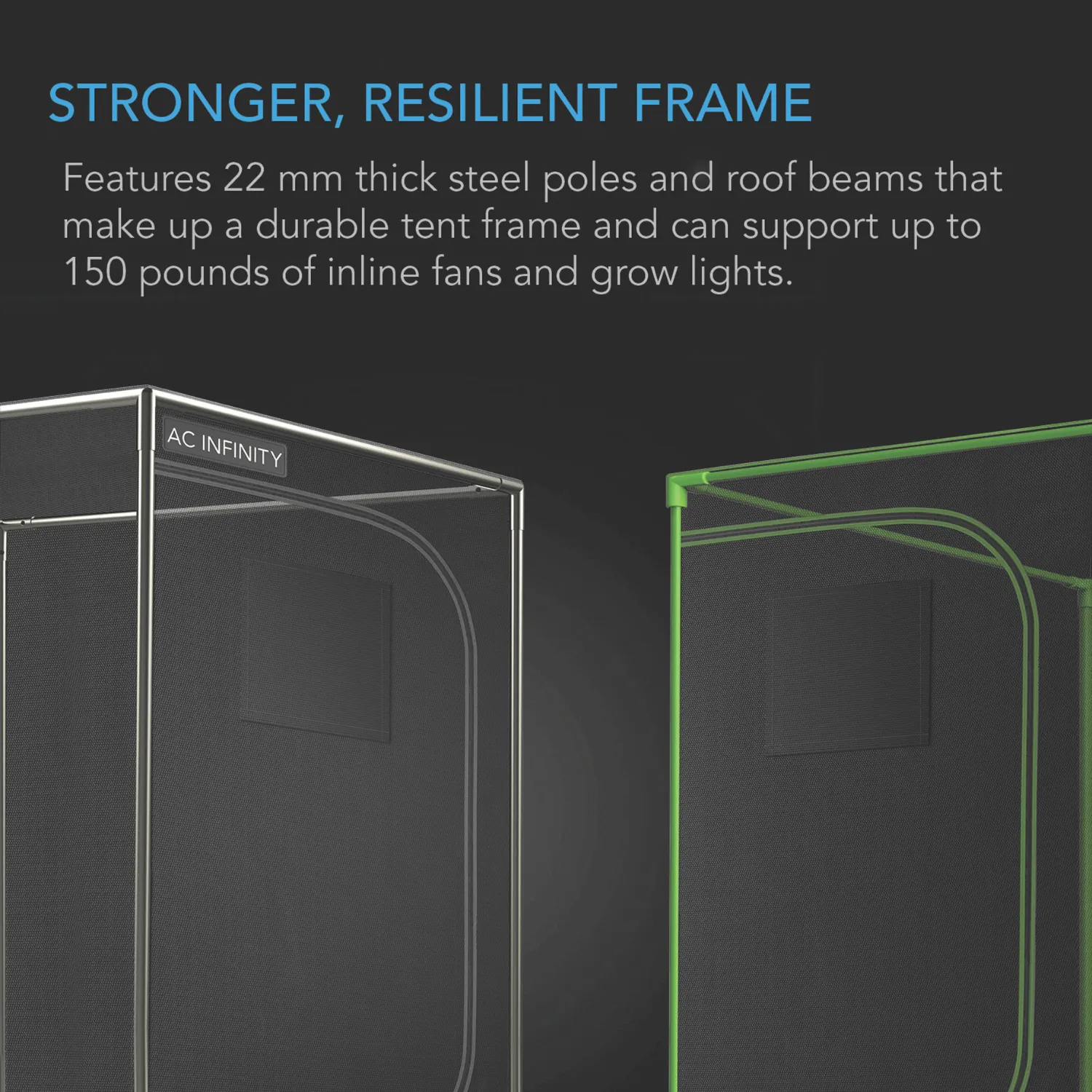 AC Infinity CLOUDLAB 632D, 2-in-1 Advance Grow Tent 3x2, 2000D Mylar Canvas, 36" x 24" x 60"