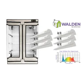 Active Grow Seed Starting 2' x 4' 3-Tier LED Walden White Grow Tent Kit