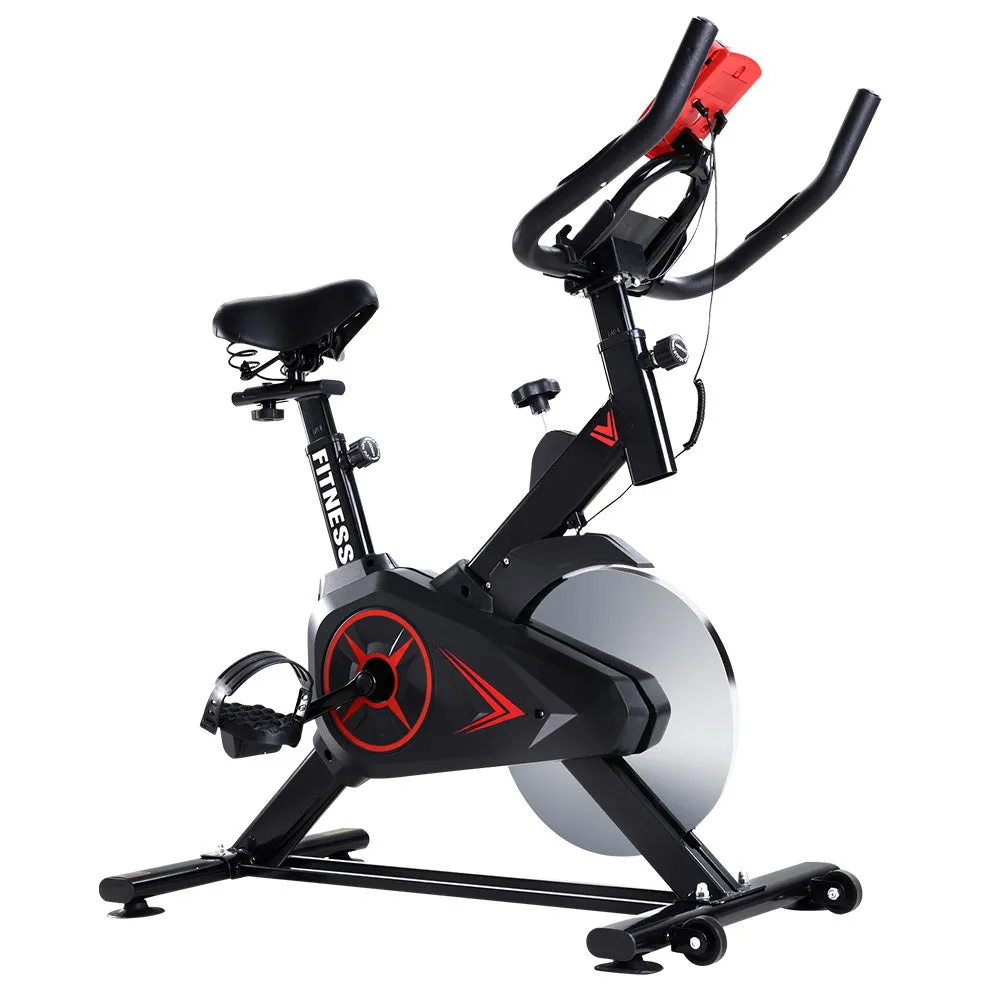 Adjustable Resistance Spin Exercise Bike with LCD Monitor - Everfit