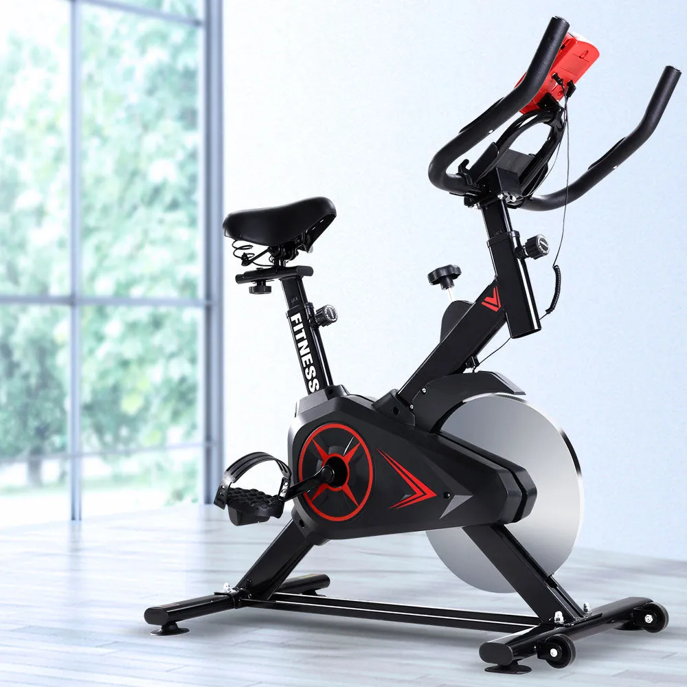 Adjustable Resistance Spin Exercise Bike with LCD Monitor - Everfit