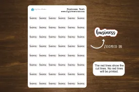 Business Text Stickers for Planners, Journals, and Notebooks | Mini Scripts