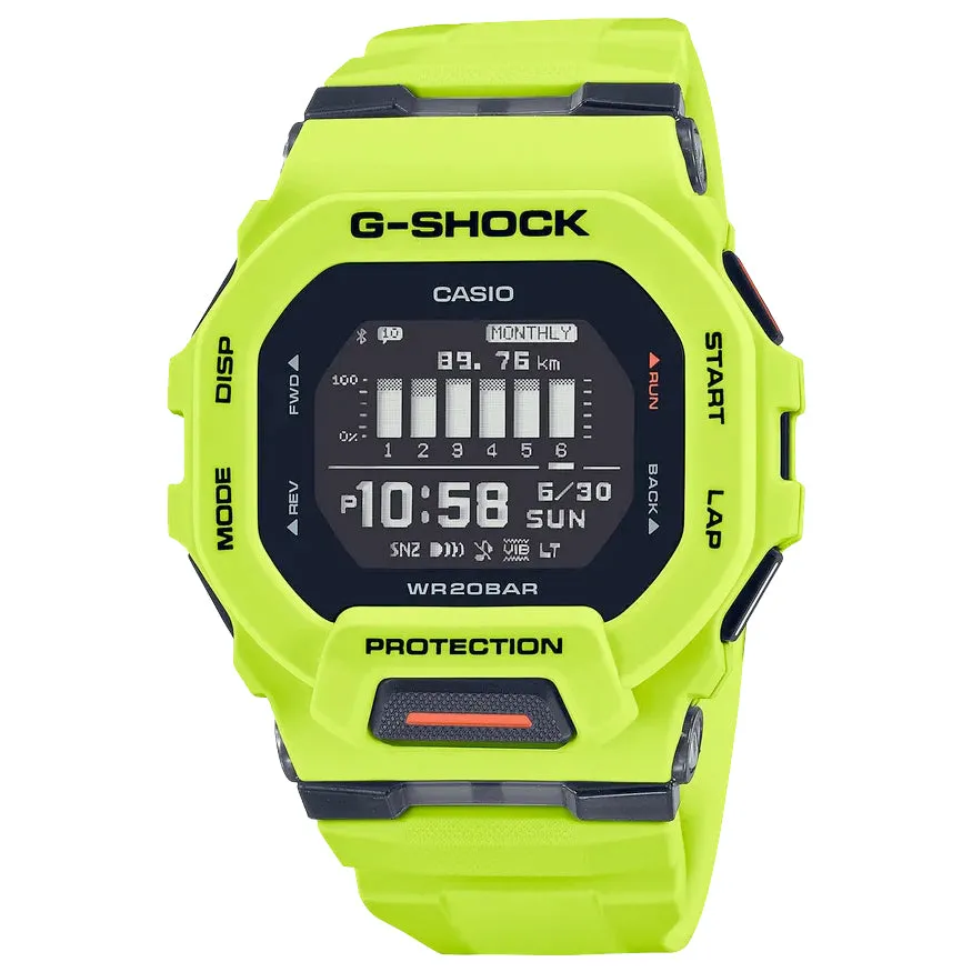 CASIO G-Shock GBD200-9 Move Watch Power Trainer Bright Yellow Bluetooth