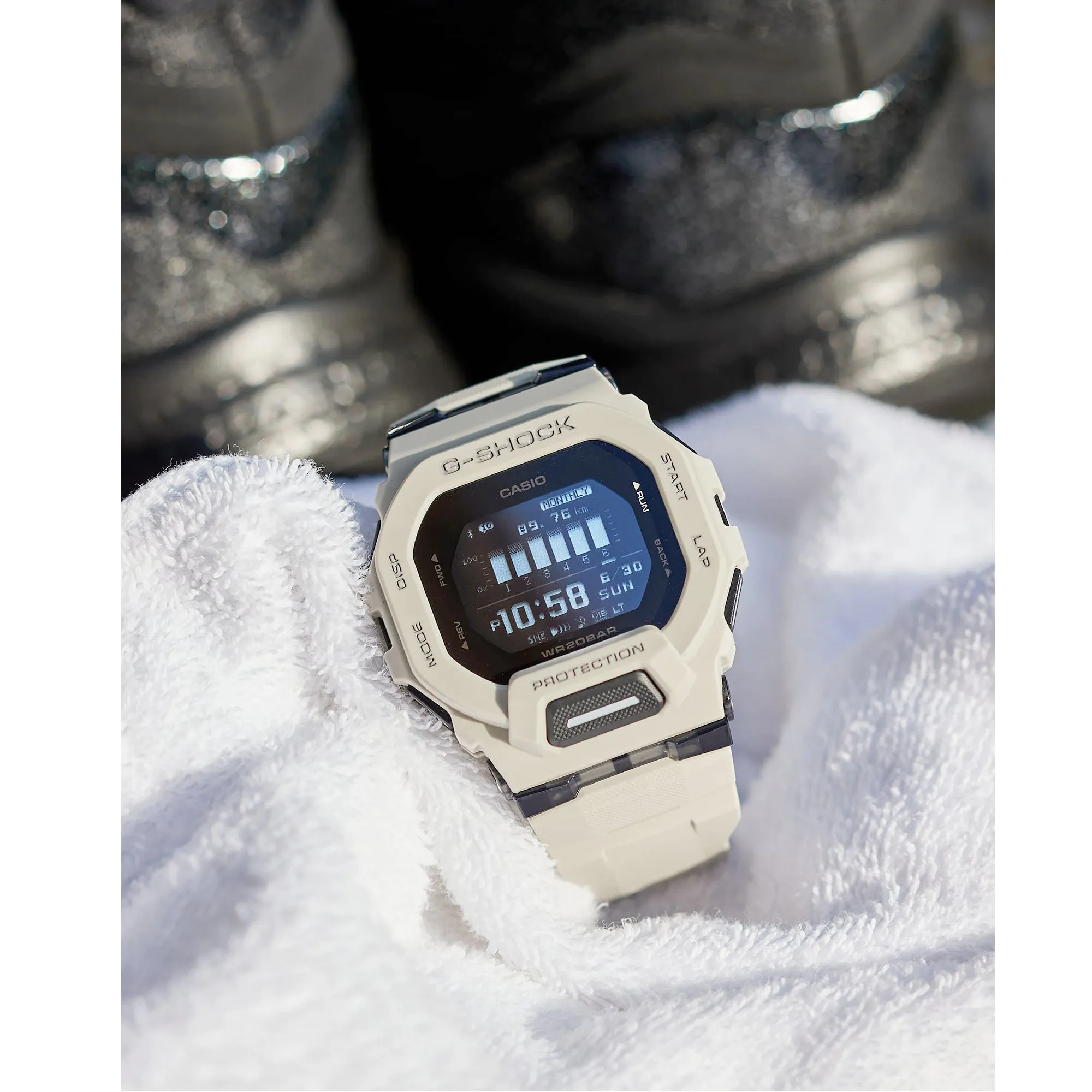 CASIO G-Shock GBD200UU-9 Utility Light Grey Watch Power Trainer Square Limited