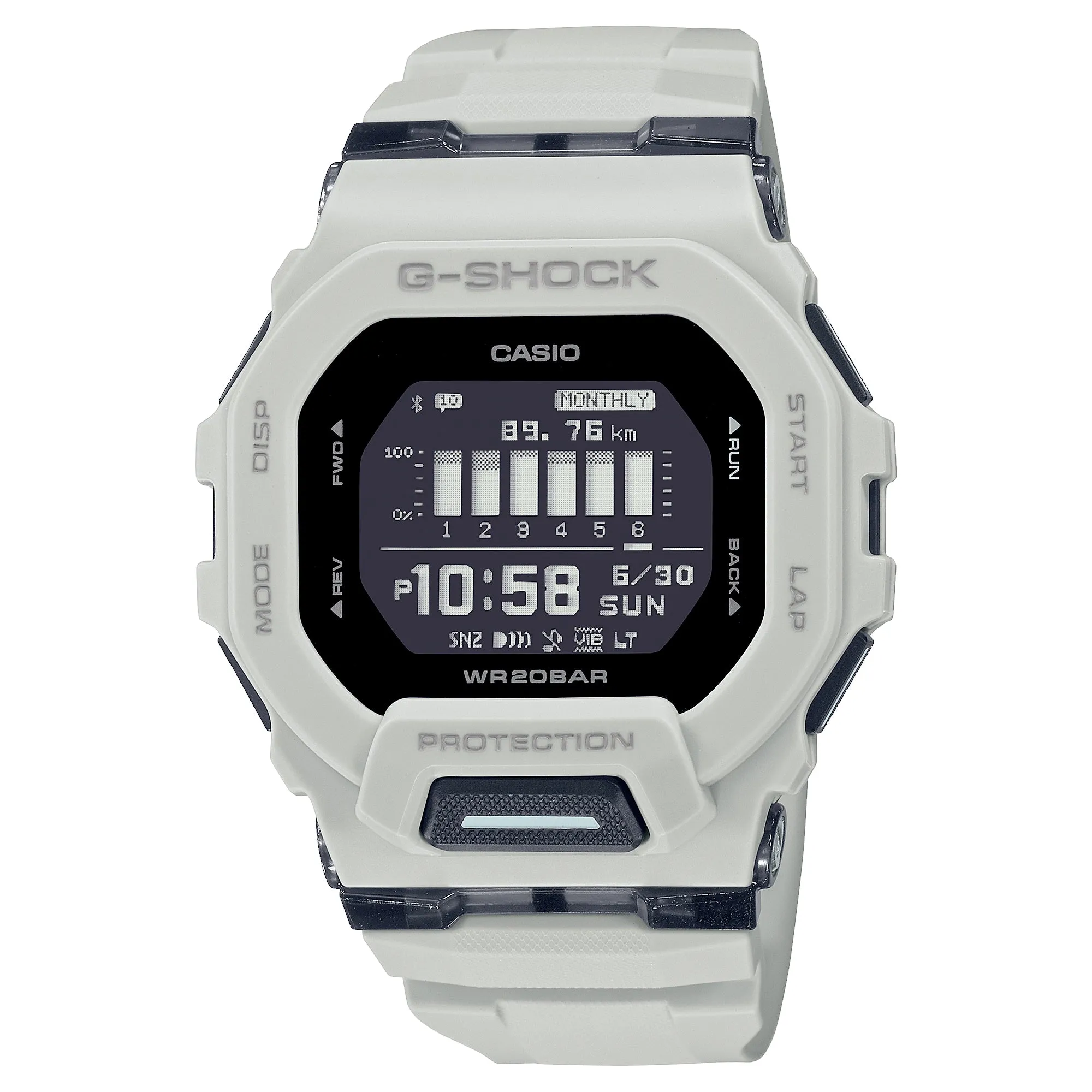 CASIO G-Shock GBD200UU-9 Utility Light Grey Watch Power Trainer Square Limited