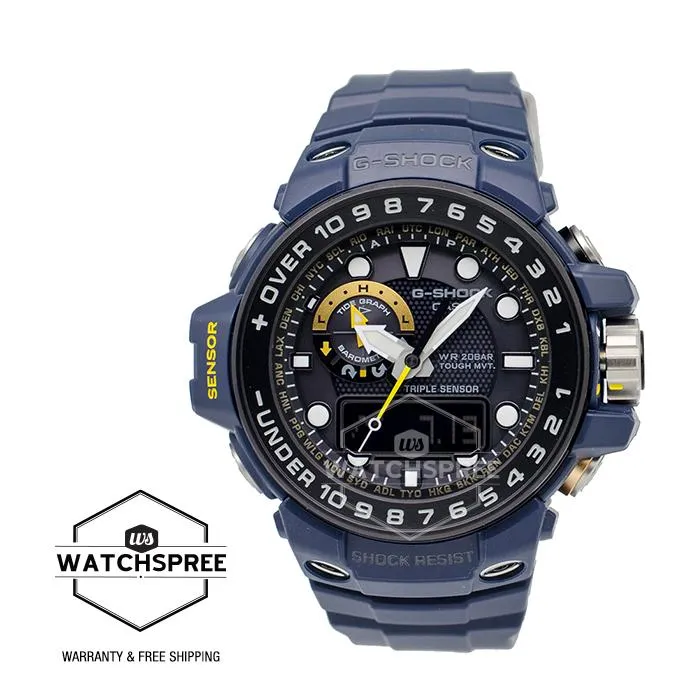 Casio G-Shock Master of G Gulfmaster Navy Blue Resin / Stainless Steel Watch GWN1000NV-2A