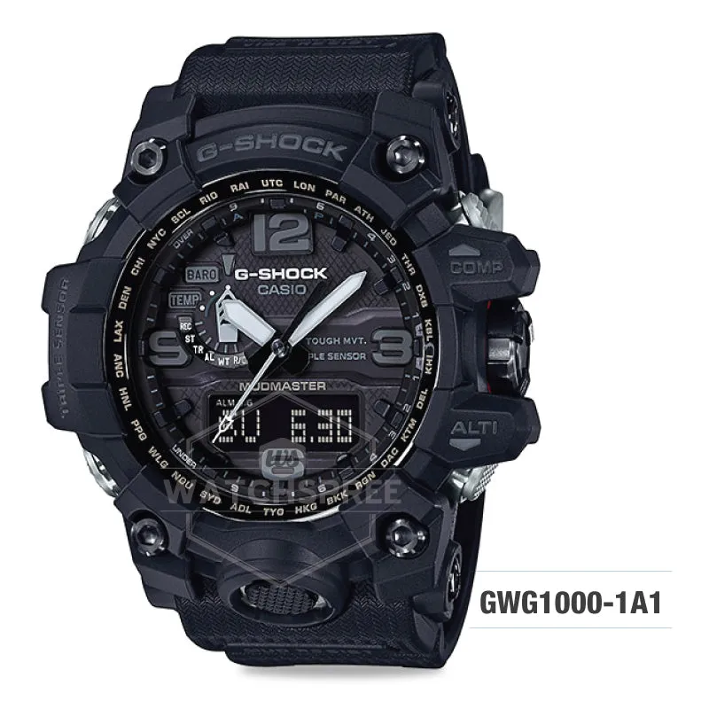 Casio G-Shock Master of G Series Mudmaster Black Resin Strap Watch GWG1000-1A1 GWG-1000-1A1