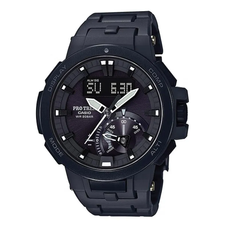 Casio Pro Trek PRW-7000FC Series Triple Sensor Version 3 Black Resin Band Watch PRW7000FC-1B PRW-7000FC-1B