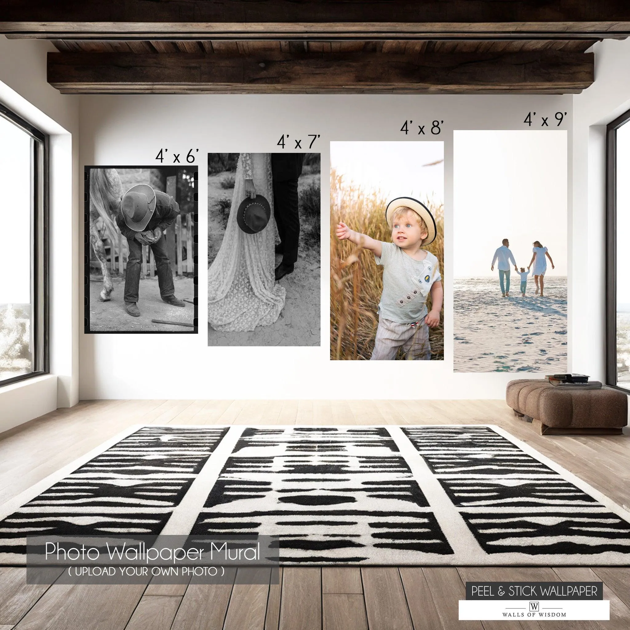 Custom Peel and Stick Wallpaper Photo Mural | Personalized Wall Murals for Home & Business Decor