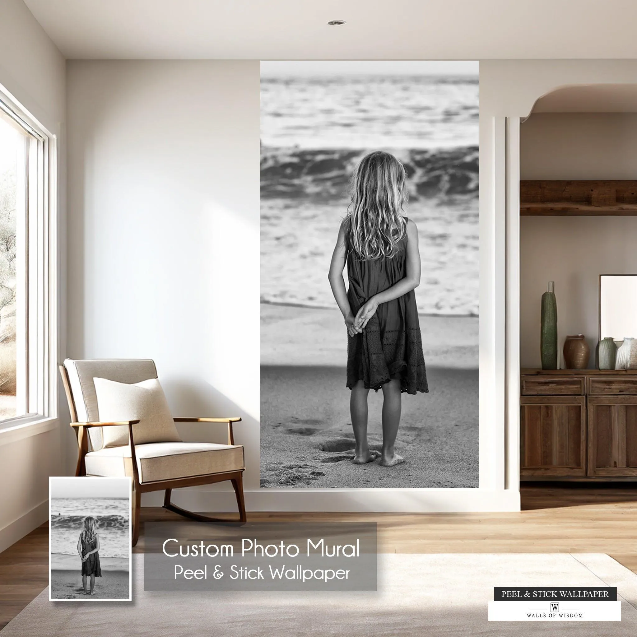 Custom Peel and Stick Wallpaper Photo Mural | Personalized Wall Murals for Home & Business Decor