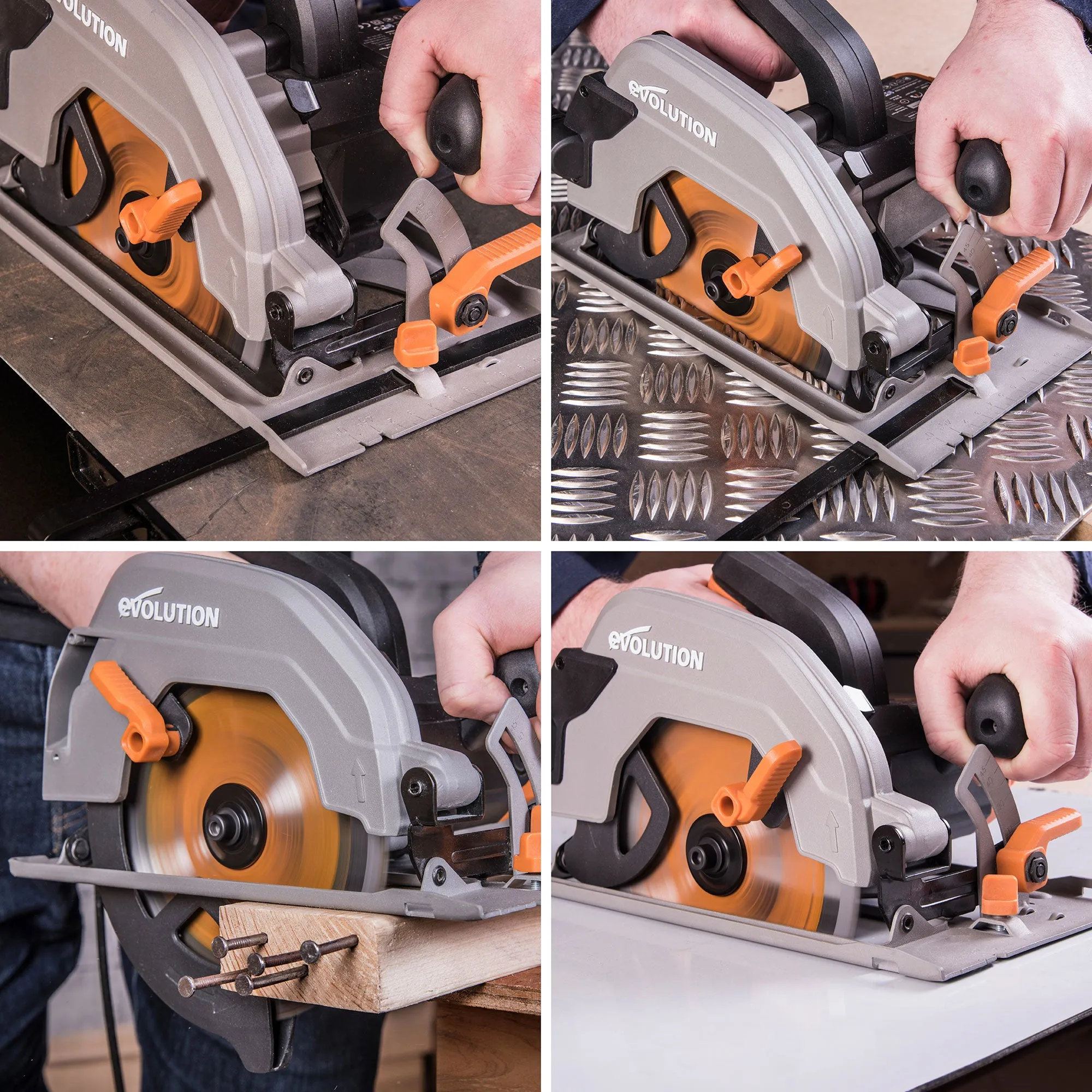 Evolution R185CCSL: Multi-Material Cutting Circular Saw 7-1/4 in. Blade (Refurbished Like New)