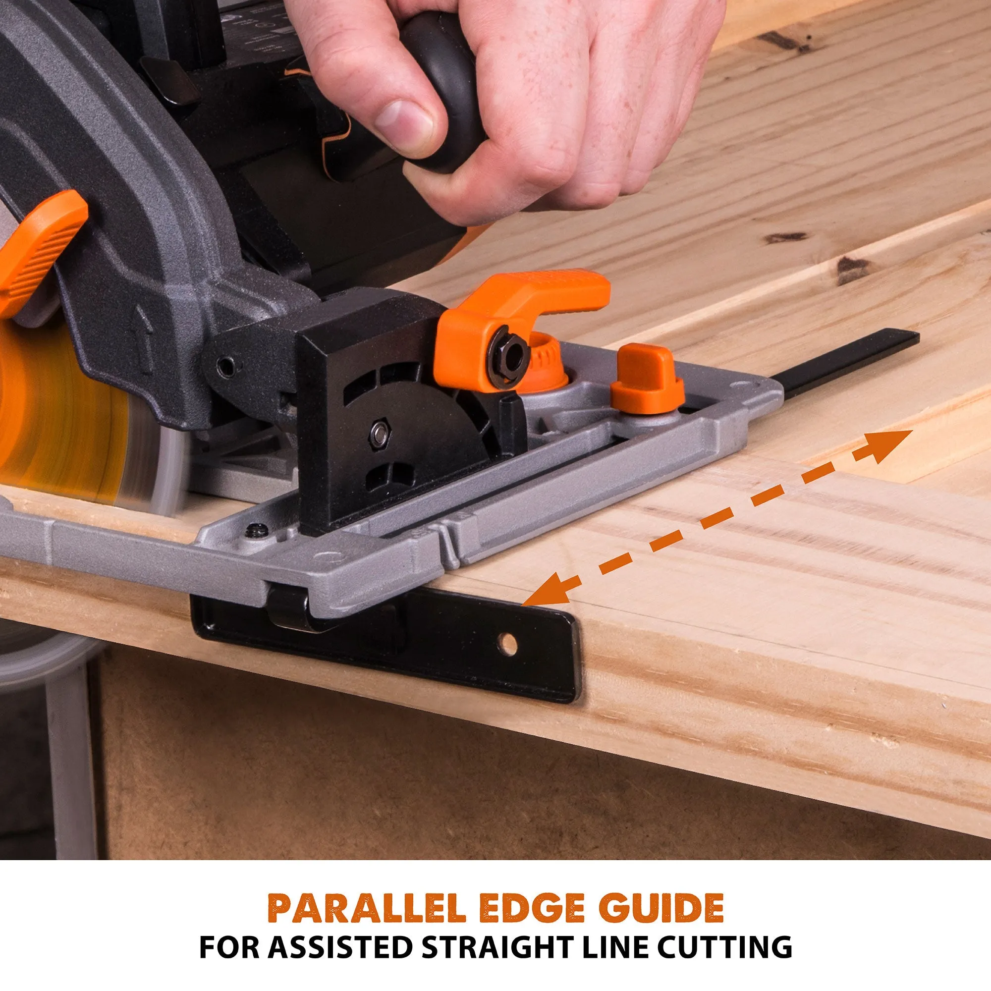 Evolution R185CCSX: Multi-Material Cutting Circular Saw 7-1/4 in. Blade With 3ft, 4in. Track Included