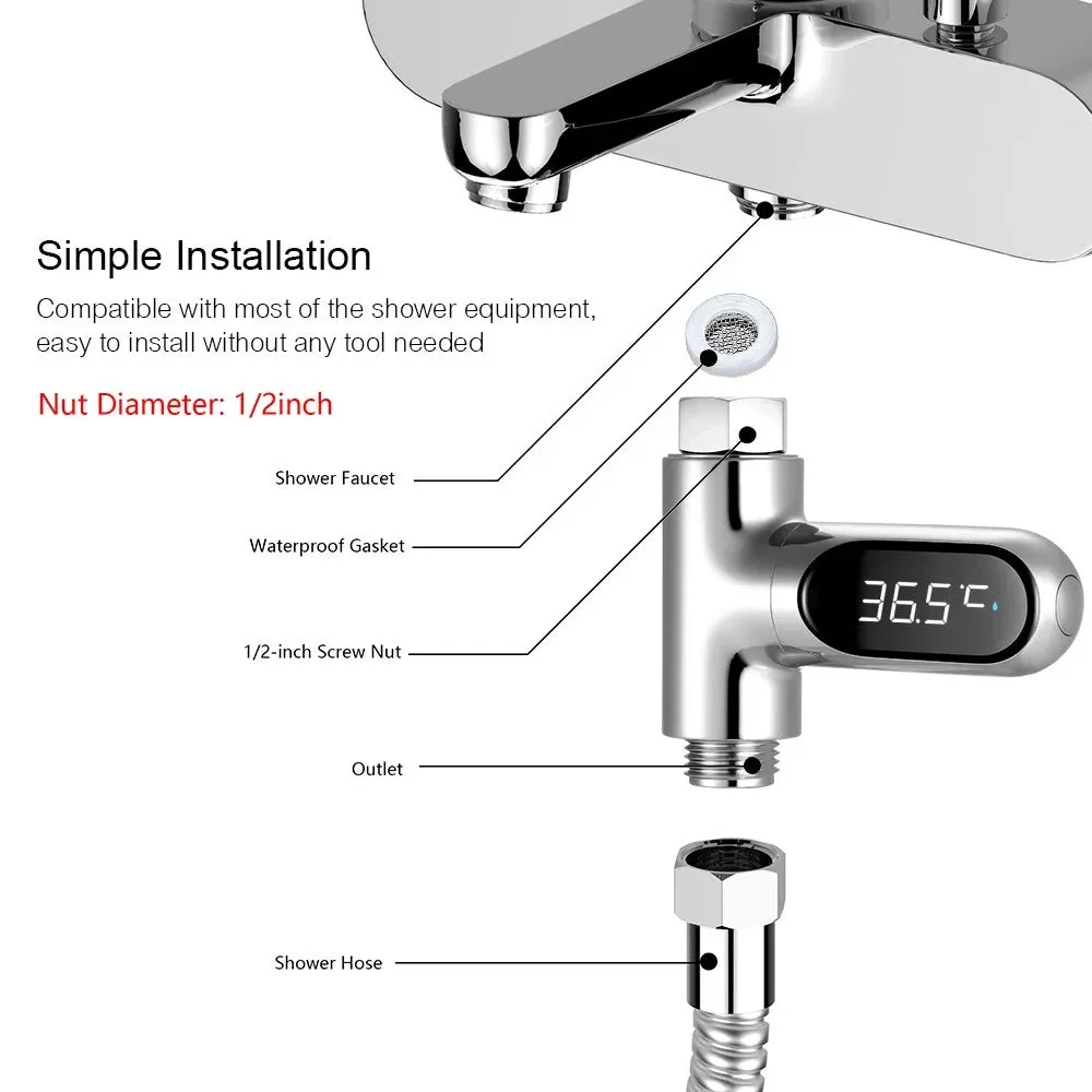 LED Digital Shower Thermometer