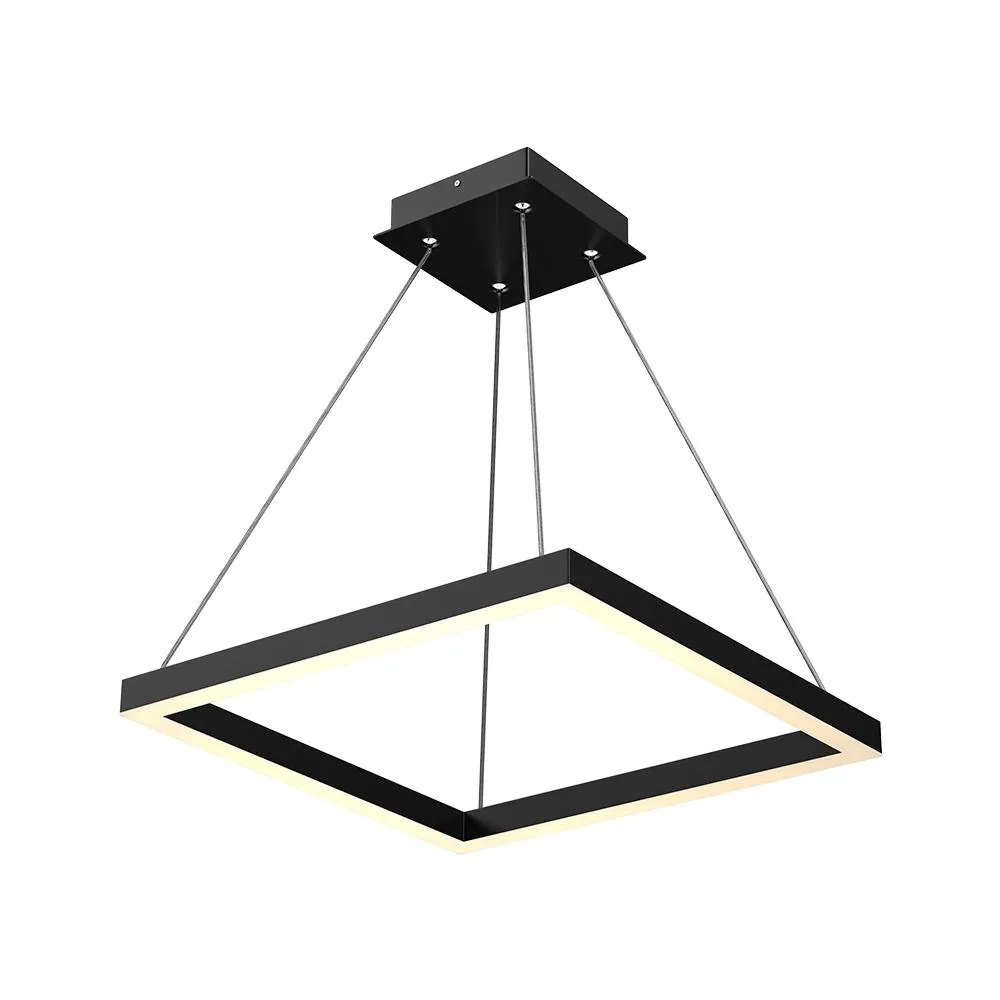 LED Pendant Light Fixture, Square, Dimmable, 3000K (Warm White) (P3111-5F)