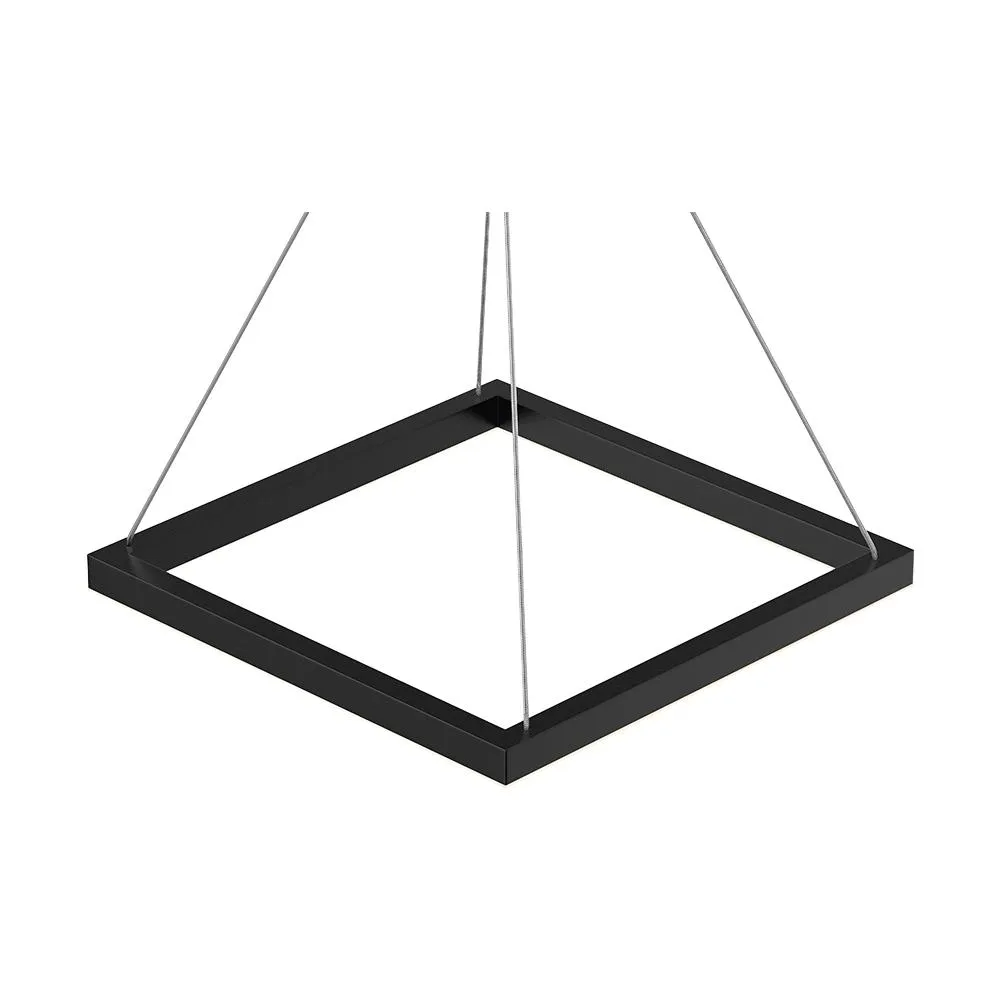 LED Pendant Light Fixture, Square, Dimmable, 3000K (Warm White) (P3111-5F)