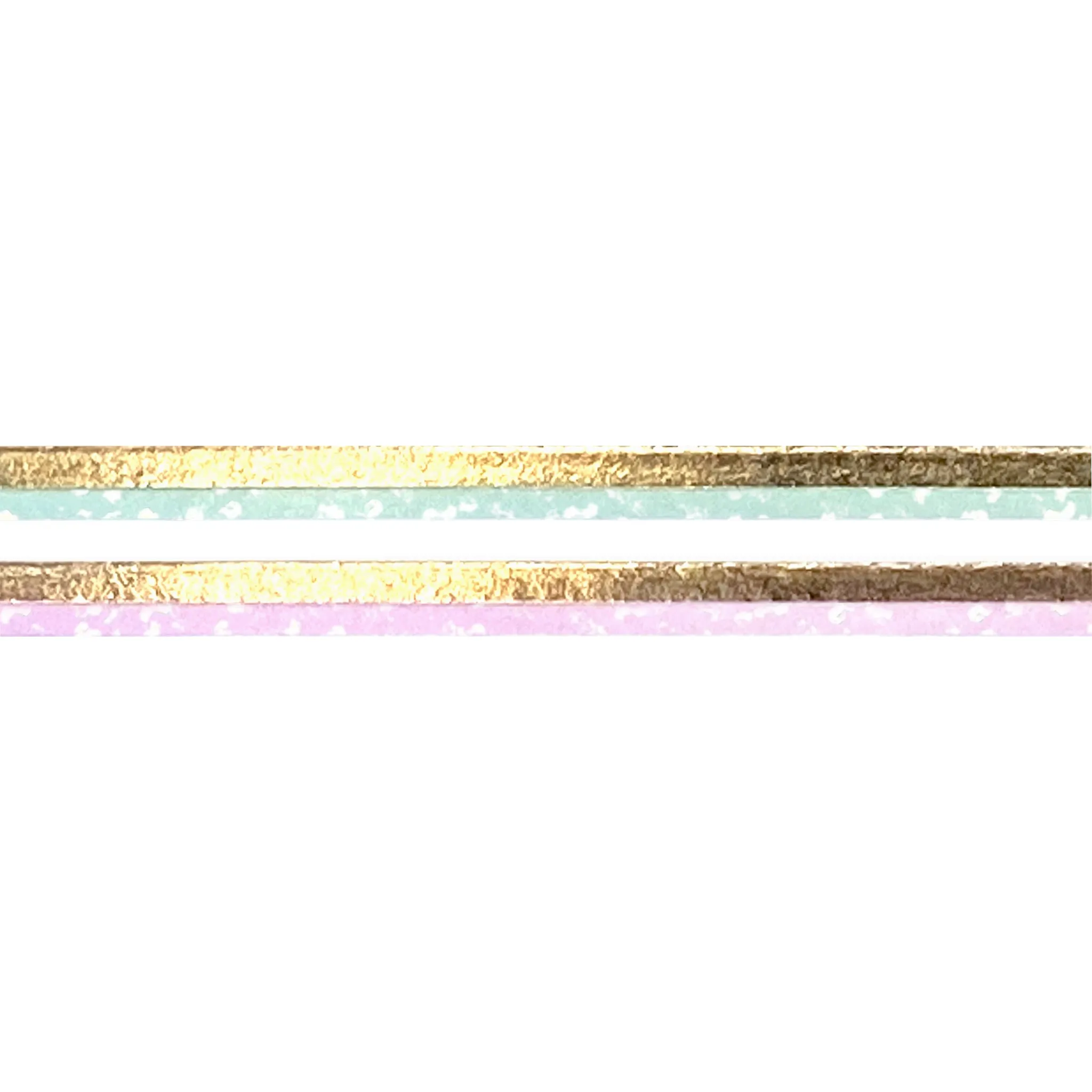 Mint / Baby Pink Color Block washi set of 2 (5mm   light gold foil   iridescent bubble glitter overlay)