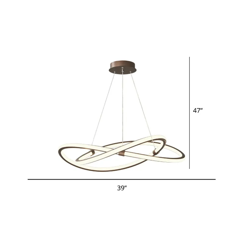 Modern LED Pendant Lamp - Minimalist Twist Design for Living Room Chandelier