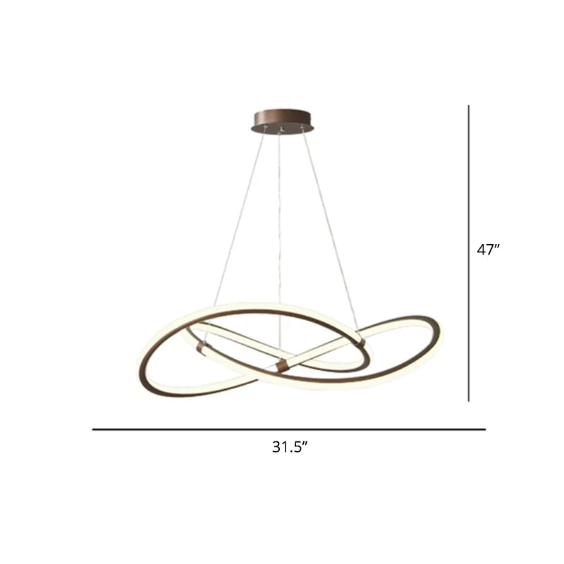 Modern LED Pendant Lamp - Minimalist Twist Design for Living Room Chandelier