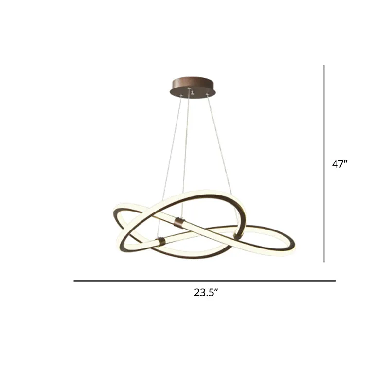 Modern LED Pendant Lamp - Minimalist Twist Design for Living Room Chandelier