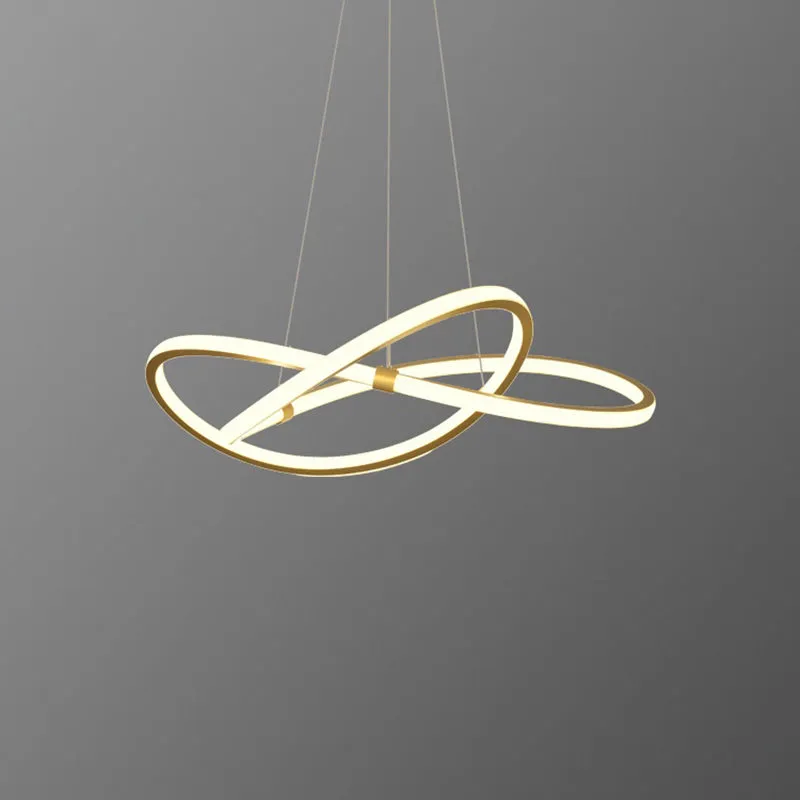 Modern LED Pendant Lamp - Minimalist Twist Design for Living Room Chandelier