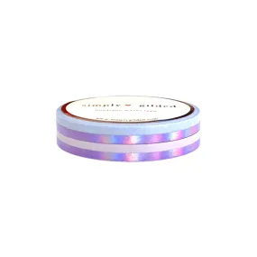 Purple Holographic Color Block washi set of 2 (5mm   purple holographic foil)