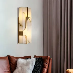 Rectangular Flush Mount Wall Mounted Light with Brass Finish, 2-Head Design, Ideal for Living Room Decor