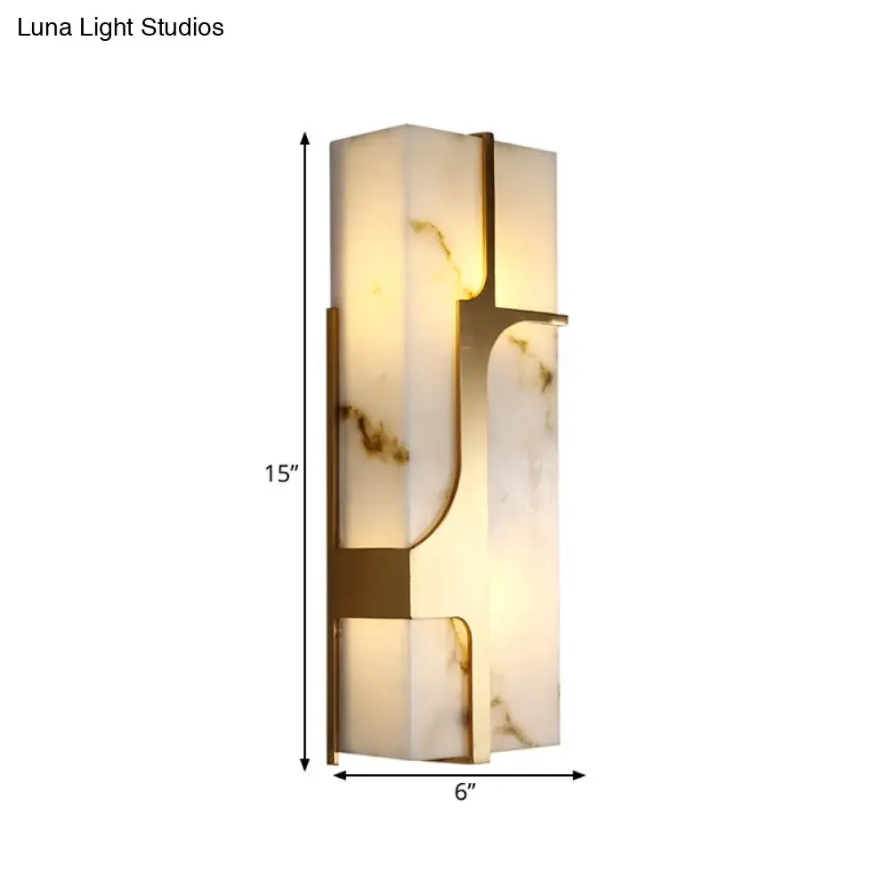 Rectangular Flush Mount Wall Mounted Light with Brass Finish, 2-Head Design, Ideal for Living Room Decor