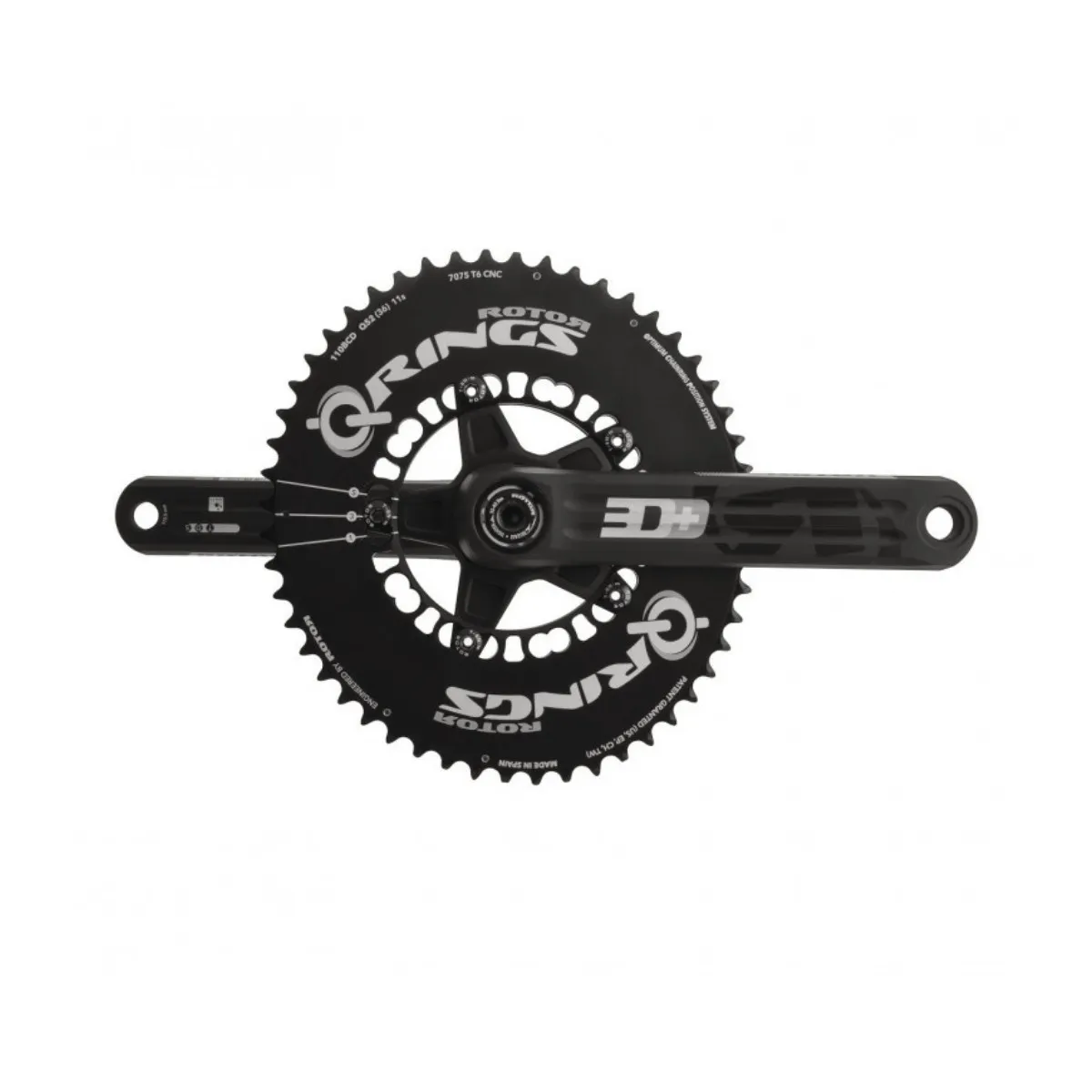 Rotor 3D   cranks with INpower power meter   Q-Rings Aero 50/34 chainrings