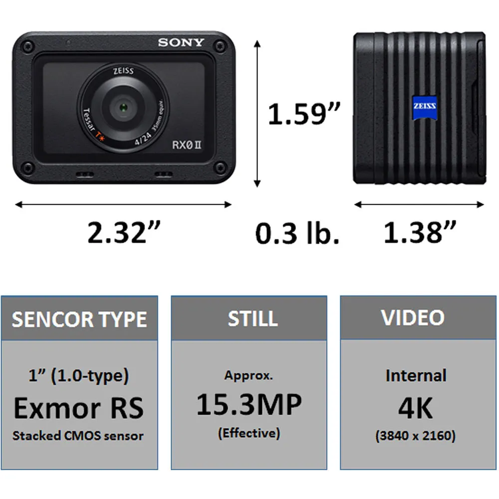 Sony Cyber-shot DSC-RX0 II Digital Camera